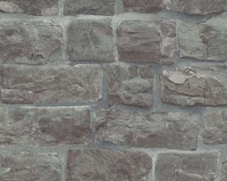 טפט לקיר אבן חורבות חום אפור