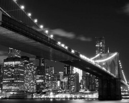 תמונת טפט גשר בחשיכה בשחור לבן