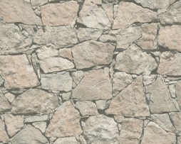 טפט דמוי אבנים בגווני אפור ורוד