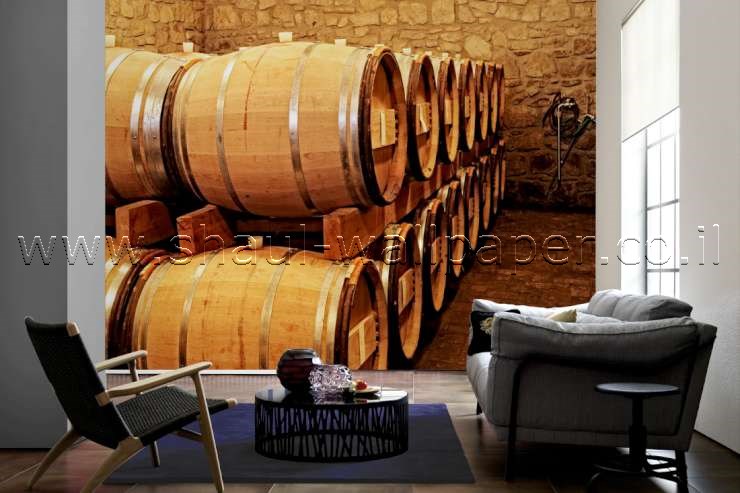 תמונת טפט תלת מימד מרתף יינות
