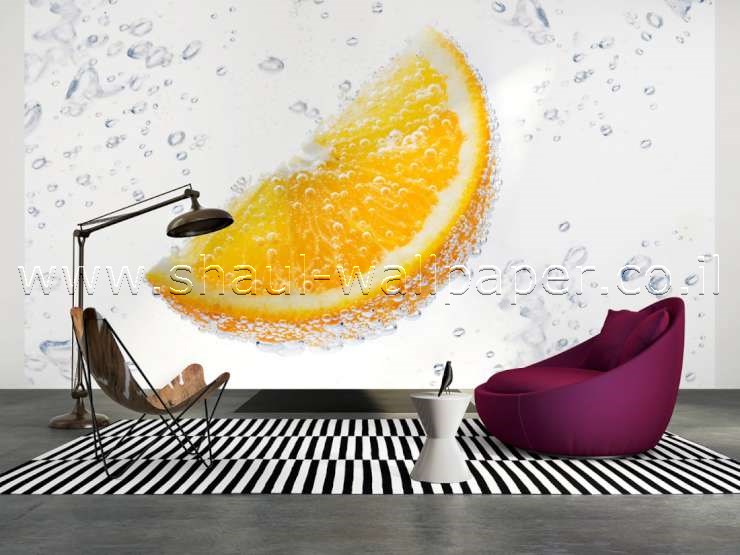 תמונת טפט תלת מימד תפוז תוסס