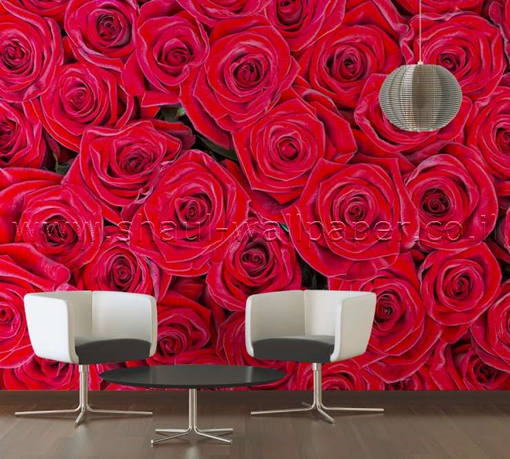 תמונת טפט תלת מימד ורדים אדומים