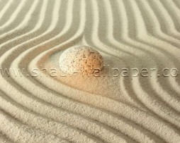 תמונת טפט תלת מימד אבן זוהרת בחול