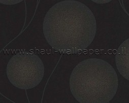 טפט לקיר עיגולים זיקוקים בגוון שחור וזהב