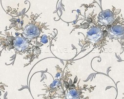 טפט זר פרחים בגוון כחול